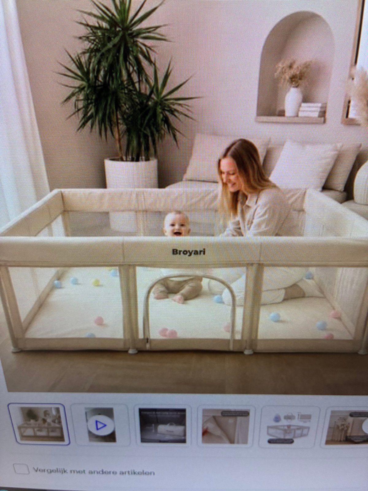 Baby grondpark, Ophalen, Nieuw, Rechthoekig, Boxkleed