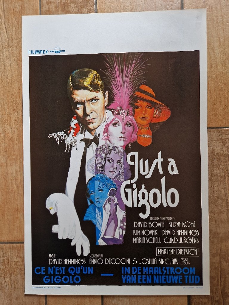 filmaffiche David Bowie Just A Gigolo 1978 filmposter, Verzamelen, Rechthoekig Staand, Ophalen of Verzenden, Zo goed als nieuw
