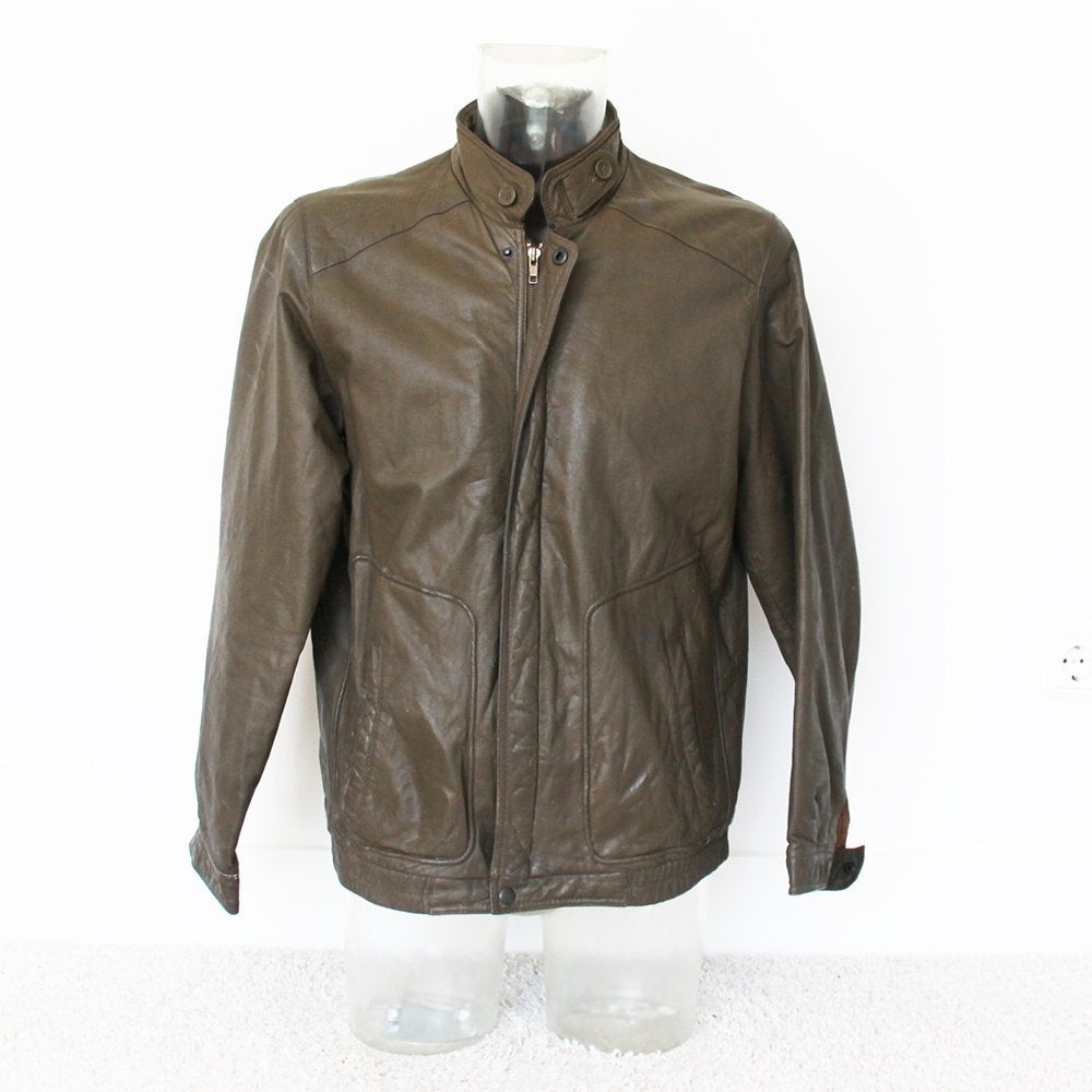 Echt Lederen Vintage Jas* (L) € 45,-, Bruin, Verzenden, Zo goed als nieuw, Maat 56/58 (XL)