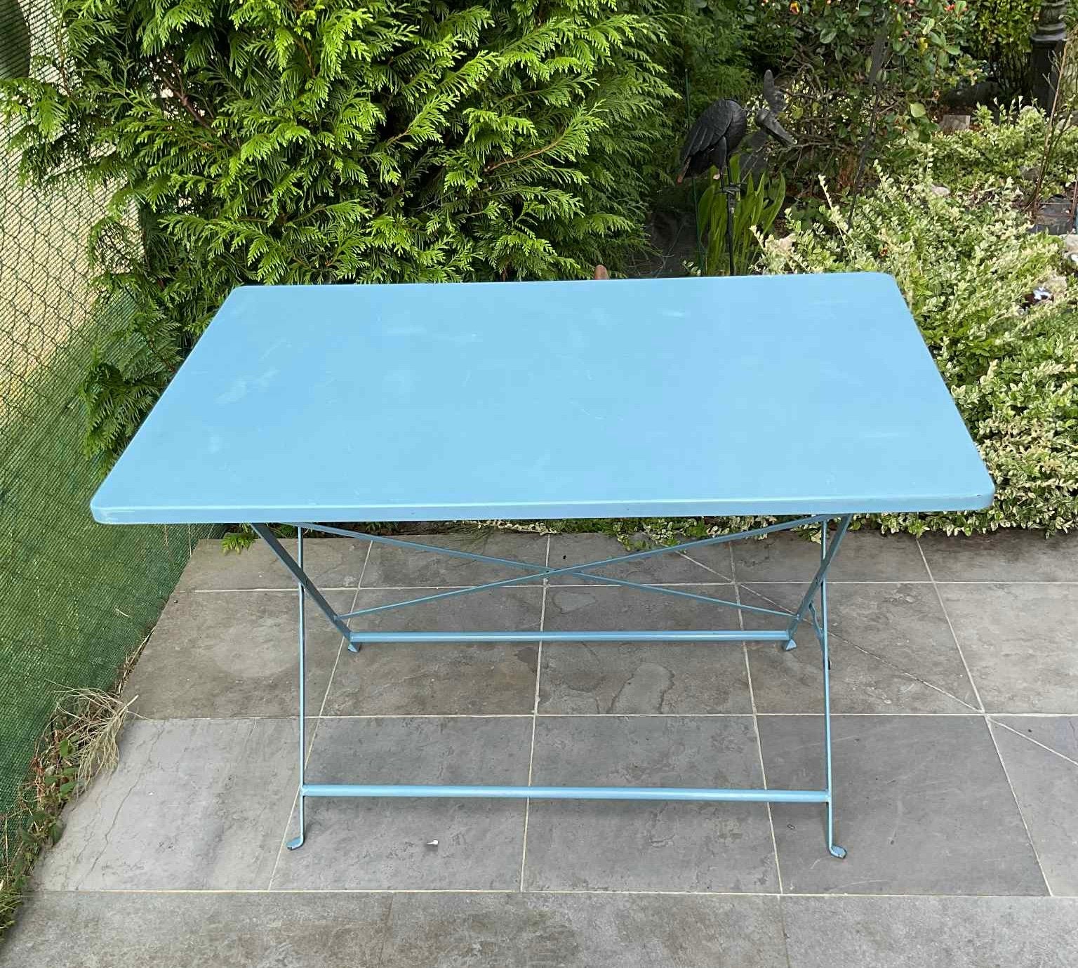 Table de jardin pliante en métal, Jardin & Terrasse, Tables de jardin, Utilisé, Enlèvement
