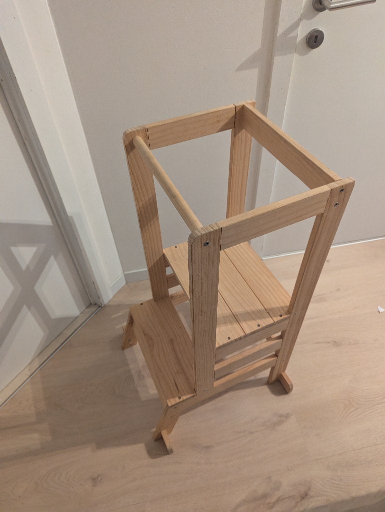 Houten leertoren / keukenhulp voor peuters – natuurlijk hout, Ophalen, Gebruikt, Overige typen