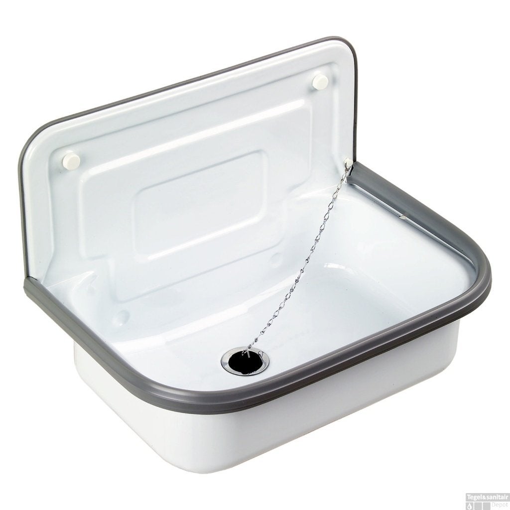 Évier plongeant 50 x 33 cm avec bouchon de vidange *NOUVEAU*, Enlèvement ou Envoi, Neuf, Lavabo
