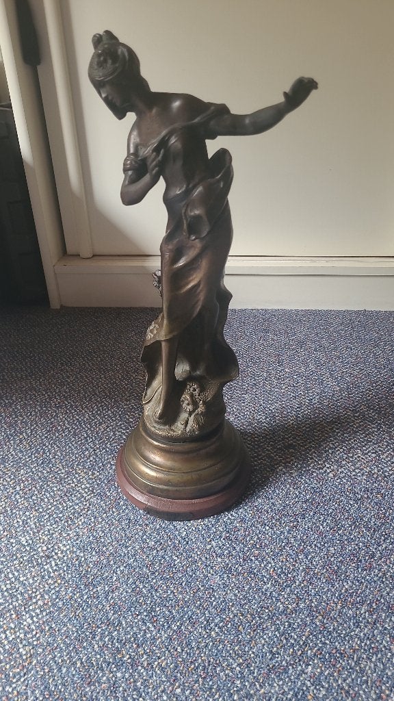 Antiek beeld, Antiek en Kunst, Ophalen, Art nouveau, Brons, 20 - 50 cm