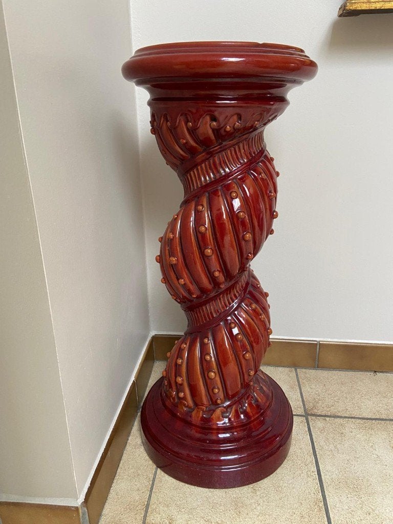 Antieke zuil / piëdestal Jérôme Massier Vallauris – 72 cm, Antiek en Kunst, Antiek | Keramiek en Aardewerk, Ophalen