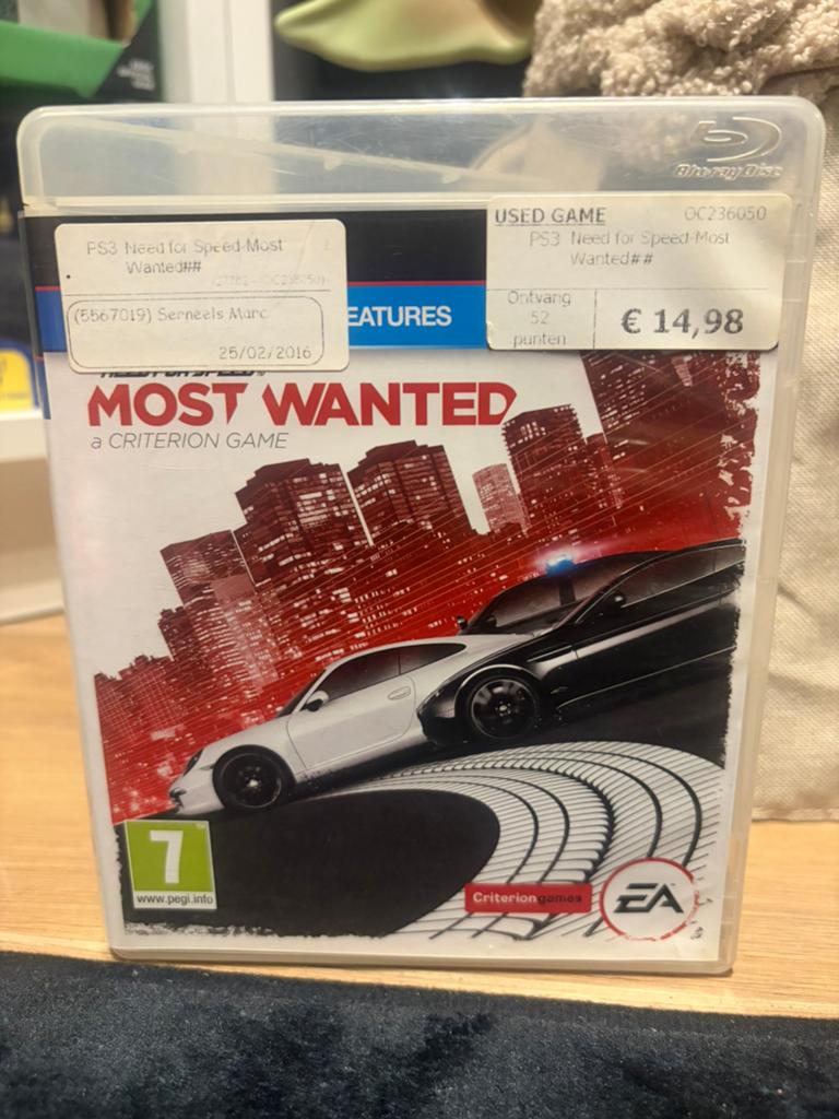 Need for speed most wanted ps3, Ophalen, Zo goed als nieuw