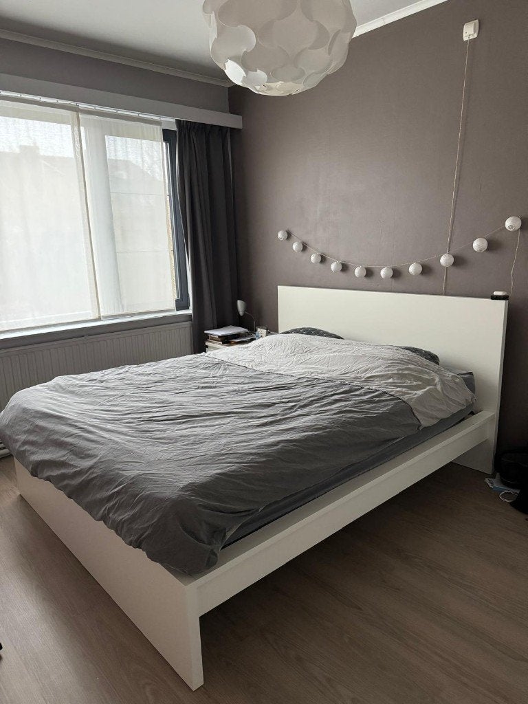 Incl Matras + lattenbodem + kastjes - Malm Bed 160x200cm, Comme neuf, Enlèvement, Deux personnes, 160 cm