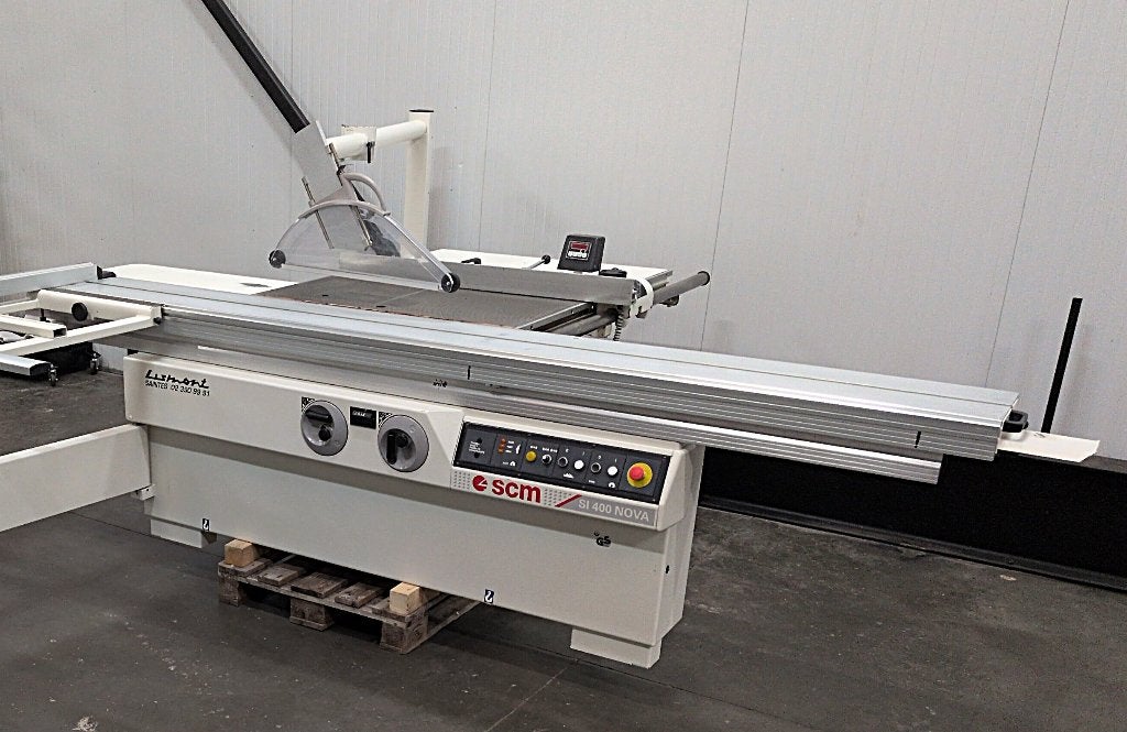 SCM SI400 nova, formaatzaag, platenzaag, paneelzaag, Doe-het-zelf en Bouw, Gereedschap | Zaagmachines, Gebruikt, Cirkelzaag, 70 mm of meer