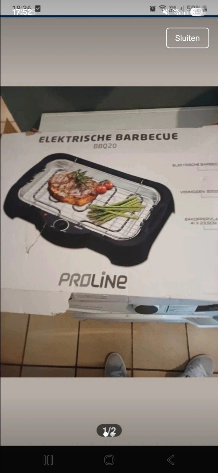 Barbecue électrique Proline, Enlèvement ou Envoi, Proline