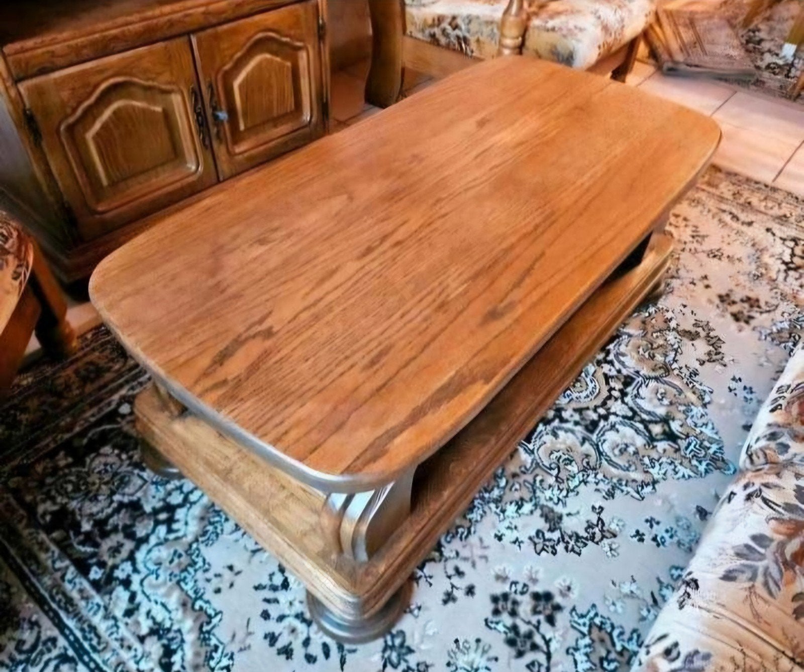 Eiken salontafel, Ophalen
