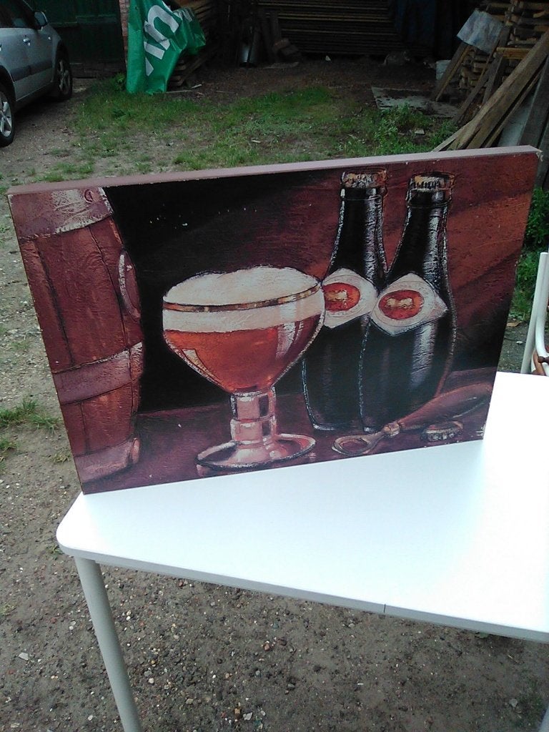 Schilderij - Print 69x49x3cm AFHALING LEES BESCHRIJVING, Ophalen, Gebruikt, Print, 5 – 50