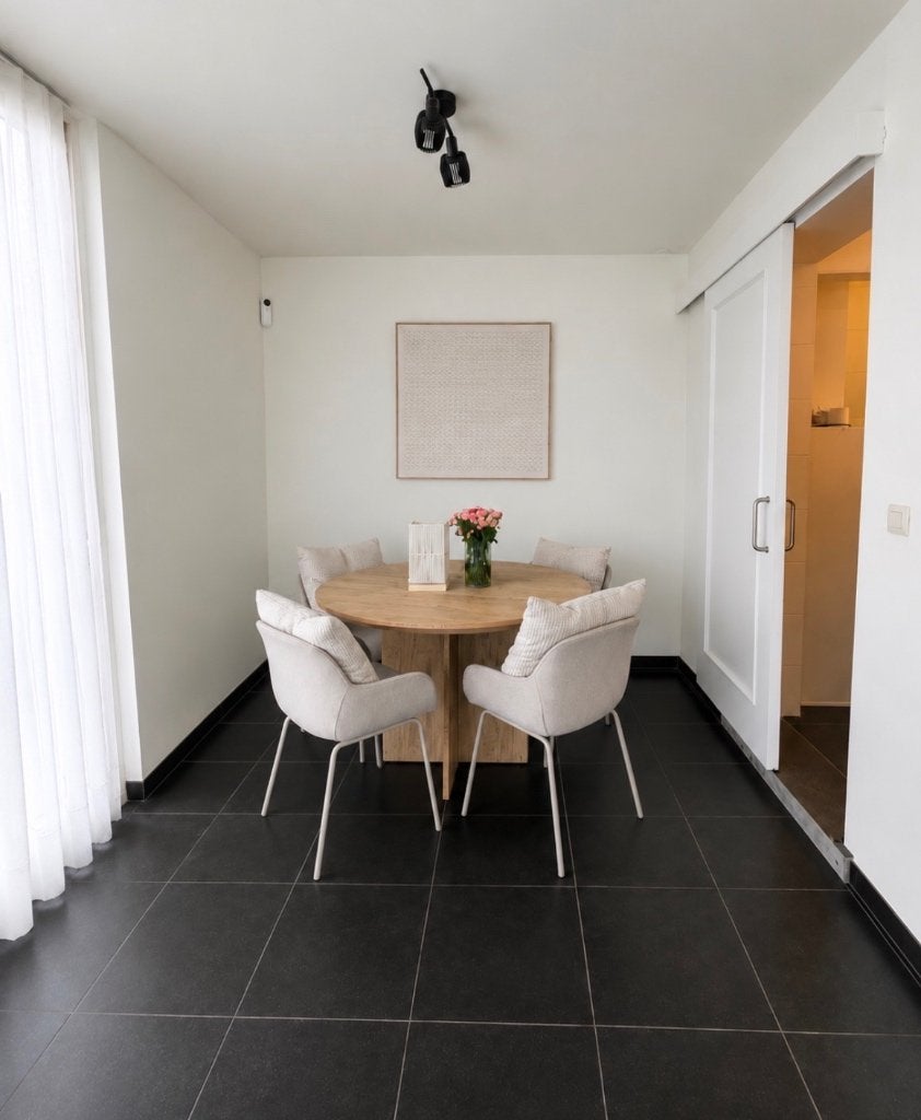 4 eetkamerstoelen – crème/beige – €10 per stuk, Ophalen, Overige kleuren, Zo goed als nieuw, Vier