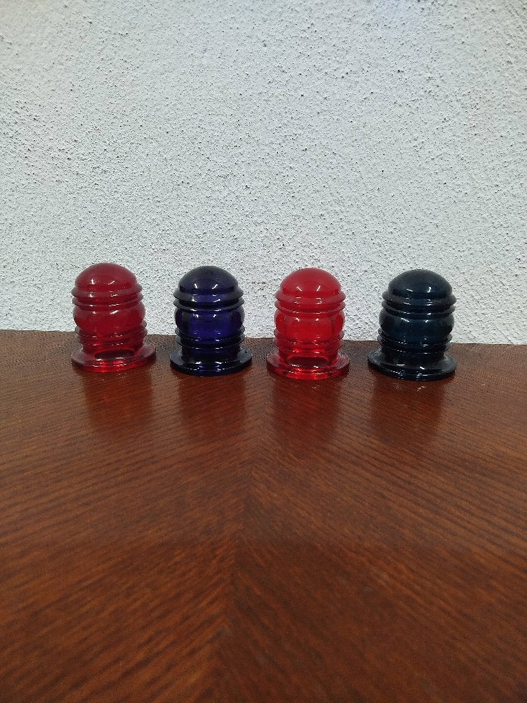 4 vintage Fresnel glazen / lenzen voor scheepslamp (NOS), Ophalen of Verzenden, Zo goed als nieuw