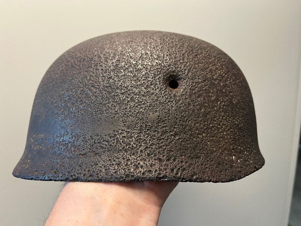 M38 Fallschirmjager Bodemvondst Kreta, Verzenden, Luchtmacht, Helm of Baret