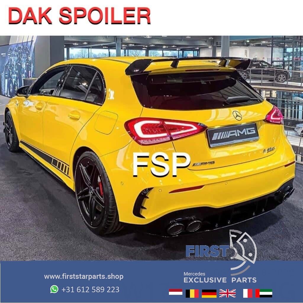 W177 A45 AMG DAK SPOILER Mercedes A Klasse 2018-2022 ZWART D, Arrière, Haillon arrière, Utilisé, -