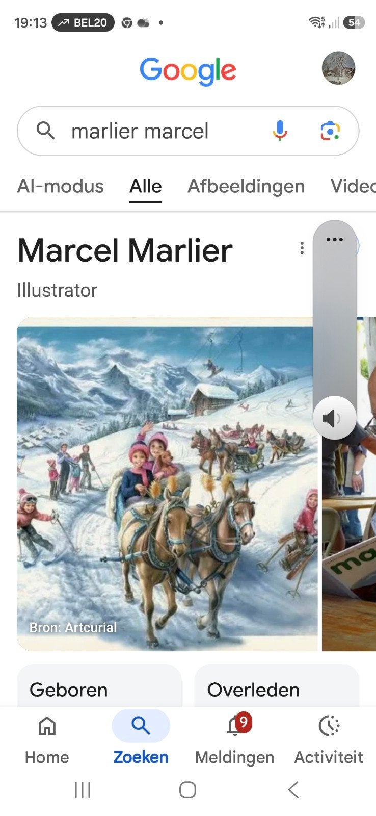 gezocht tekening Marcel Marlier, Enlèvement ou Envoi