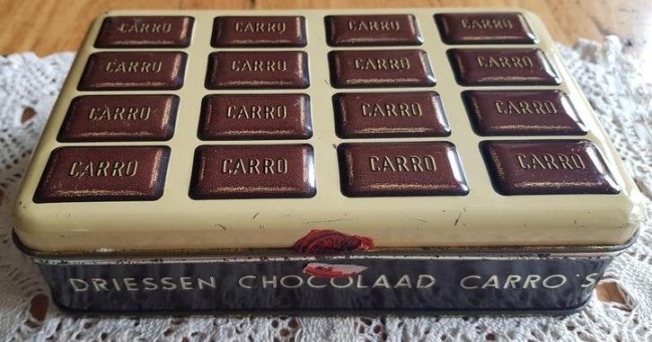 Driessen Chocolaad Carro's  chocolade blik, Verzamelen, Ophalen of Verzenden, Gebruikt, Overige, Overige merken