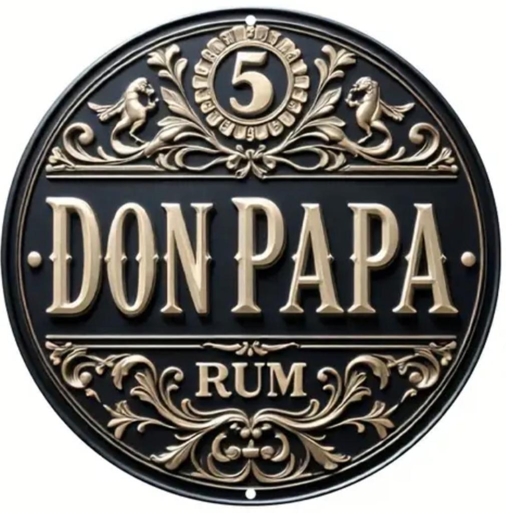 Panneau pub en métal Don papa 5 rond - rétro vintage mancave, Enlèvement ou Envoi, Neuf, Panneau publicitaire