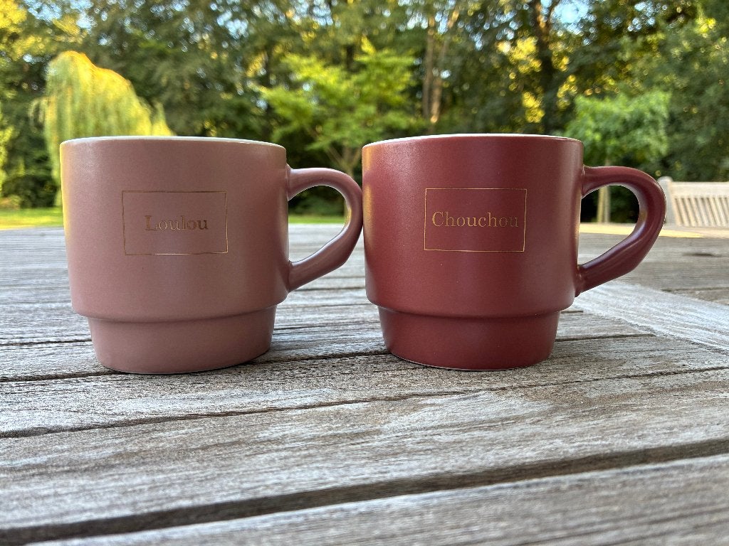 2 tasses mugs maisons du monde Chouchou et Loulou, Neuf, Enlèvement ou Envoi, Mug, Porcelaine