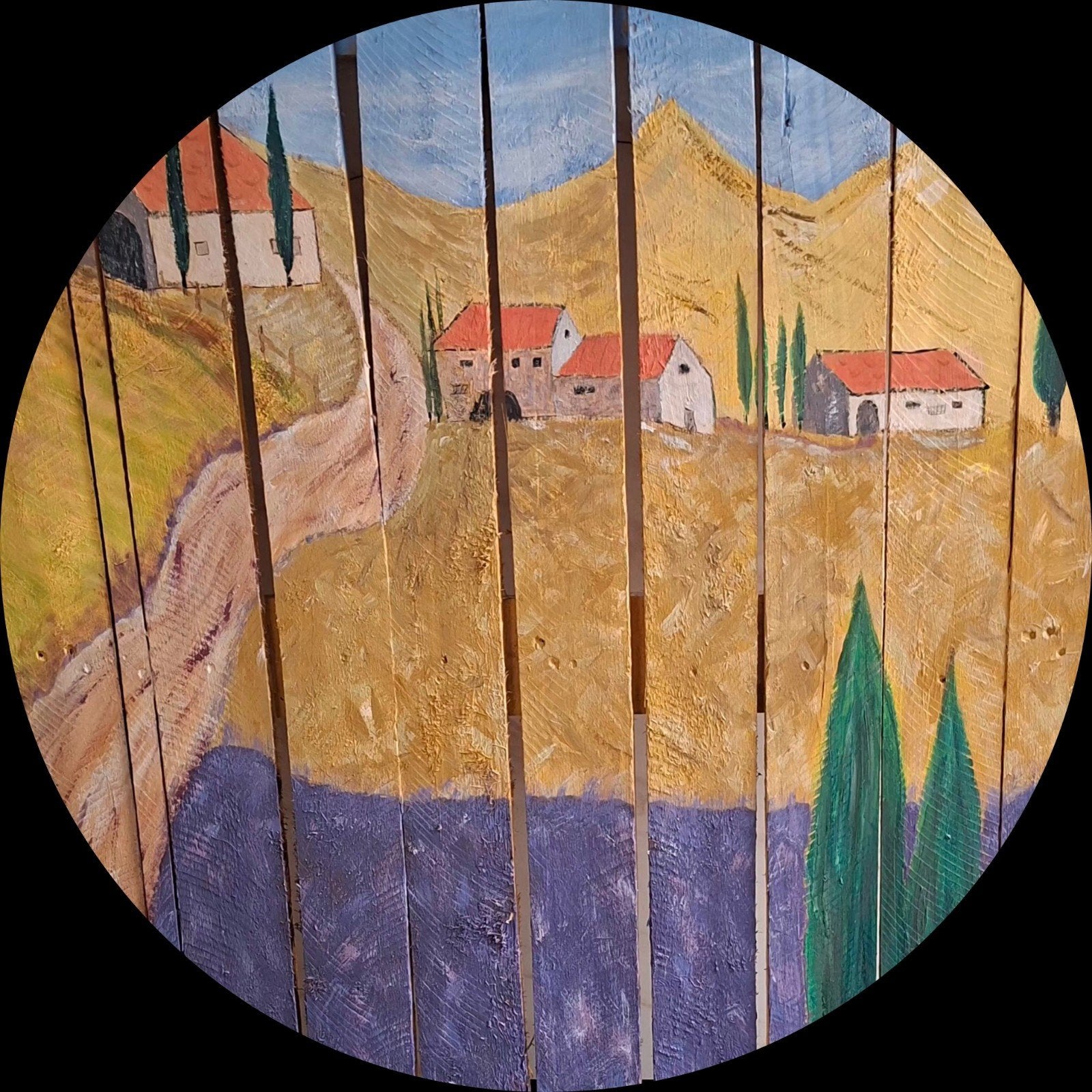 tableau sur palette acrylique