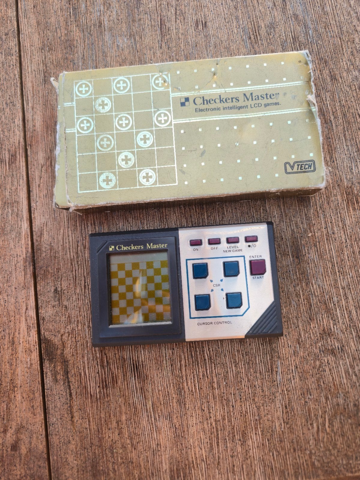 Vintage VTech Checkers Master (1983) – Elektronisch Damspel, Games en Spelcomputers, Ophalen of Verzenden, Gebruikt, Strategie en Constructie