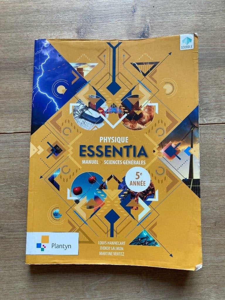 manuel physique Essentia 5e, Physique, Enlèvement ou Envoi, Plantyn, Utilisé