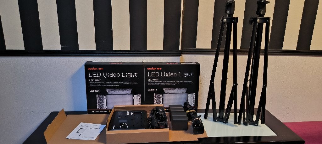 Kit 2 panneaux LED Godox LED500LR, TV, Hi-fi & Vidéo, Accessoires inclus, Lampe LED, Enlèvement, Utilisé