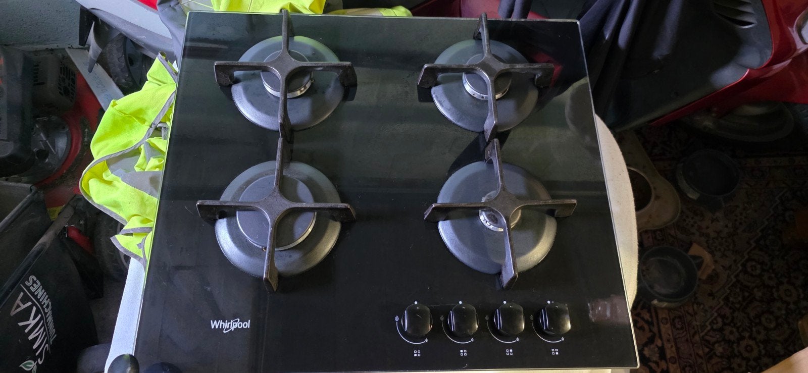 Whirlpool gaskookplaat, Elektronische apparatuur, Fornuizen, Ophalen, Gebruikt, 60 cm of meer, 4 kookzones