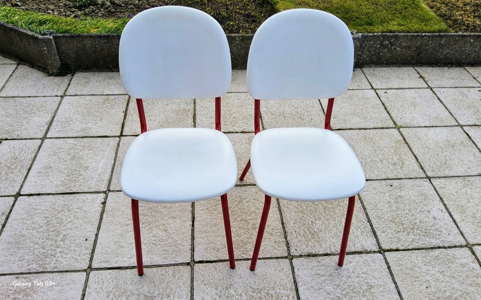 Table et 2 chaises., Jardin & Terrasse, Enlèvement, Utilisé