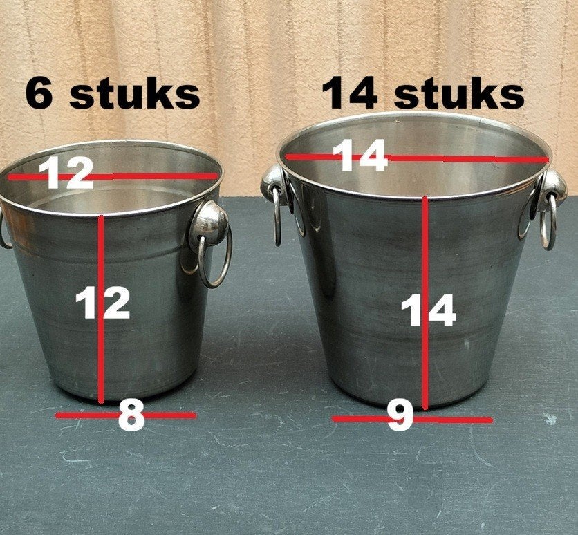 Comas ijsemmer met grijpringen. Roestvrij staal. 20 stuks., Overige materialen, Ophalen of Verzenden, Zilver, Landelijk