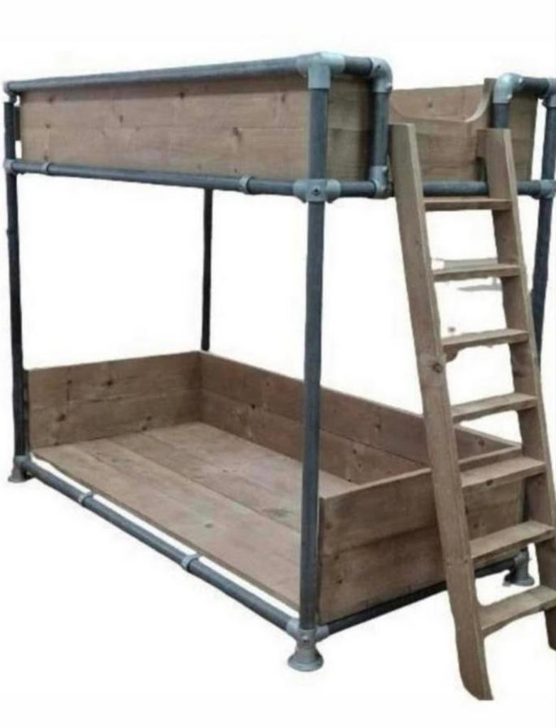 .

Nouveau lit tubulaire en bois échafaudé avec plateforme d, Neuf, 200 cm de hauteur ou plus, 90 cm, Enlèvement ou Envoi