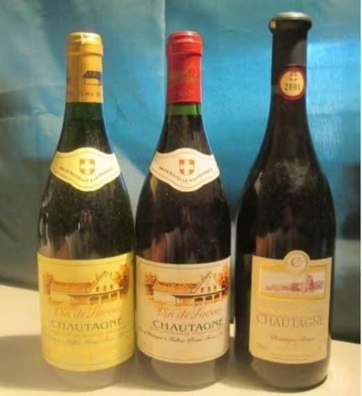 3x Vin de Savoie - Chautagne - 1994 / 2001, Frankrijk, Ophalen of Verzenden, Zo goed als nieuw, Vol