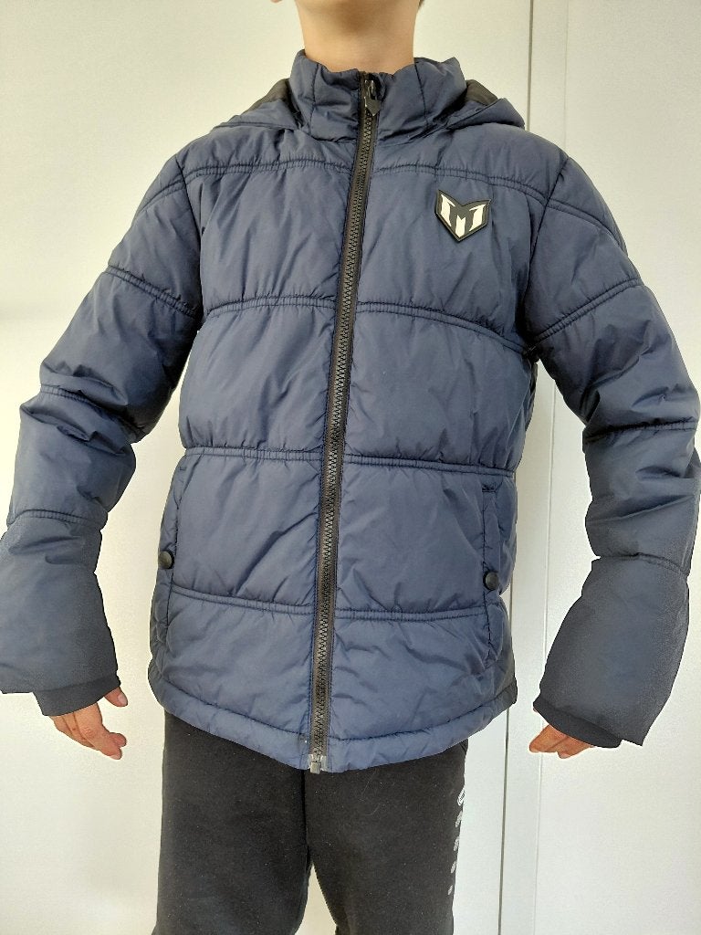 Jas Messi blauw 8 tem 10 jaar, Kinderen en Baby's, Messi, Ophalen of Verzenden, Zo goed als nieuw, Jongen