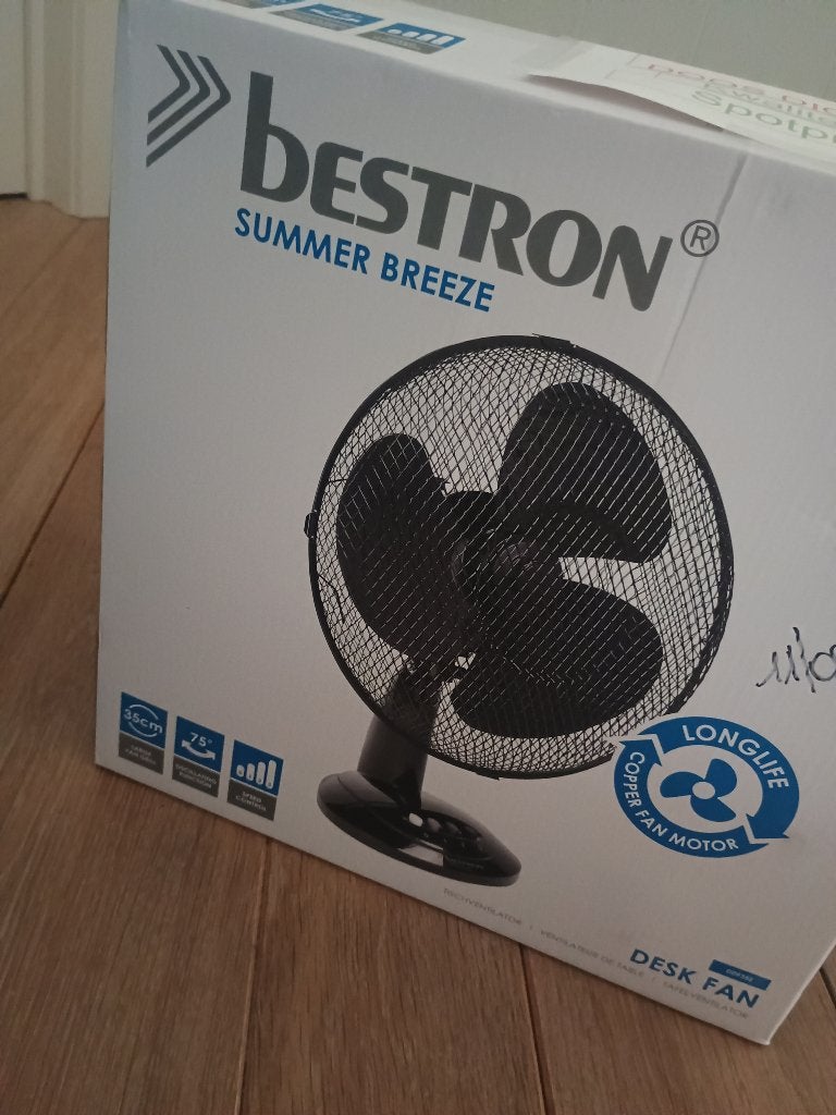 Ongebruikt nieuwe ventilator (2), Elektronische apparatuur, Ventilatoren, Ophalen, Nieuw, Tafelventilator