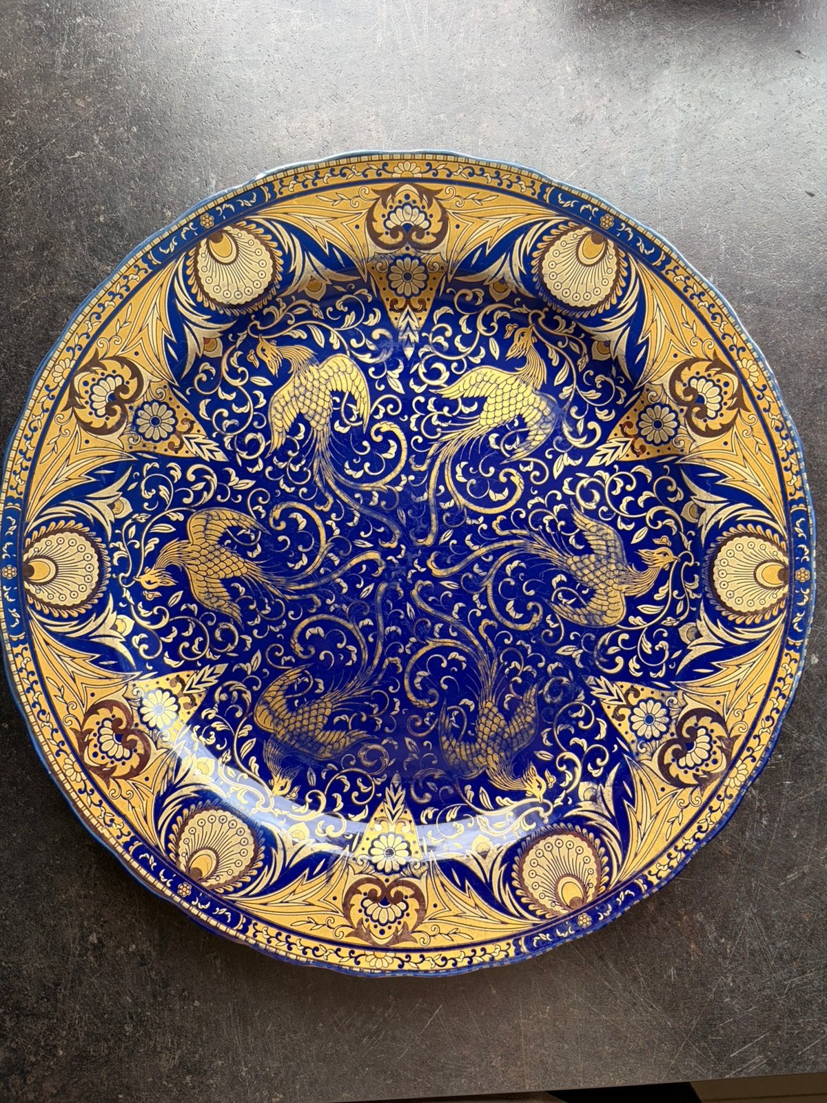 Grand Paon Assiette — Original Taous Lhor, Antiquités & Art, Enlèvement