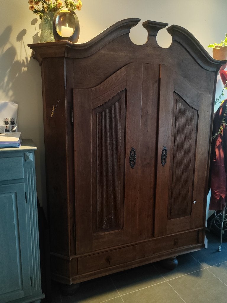 Massief eik meubelstuk, Maison & Meubles, 100 à 150 cm, Utilisé, Chêne, Avec tiroir(s)