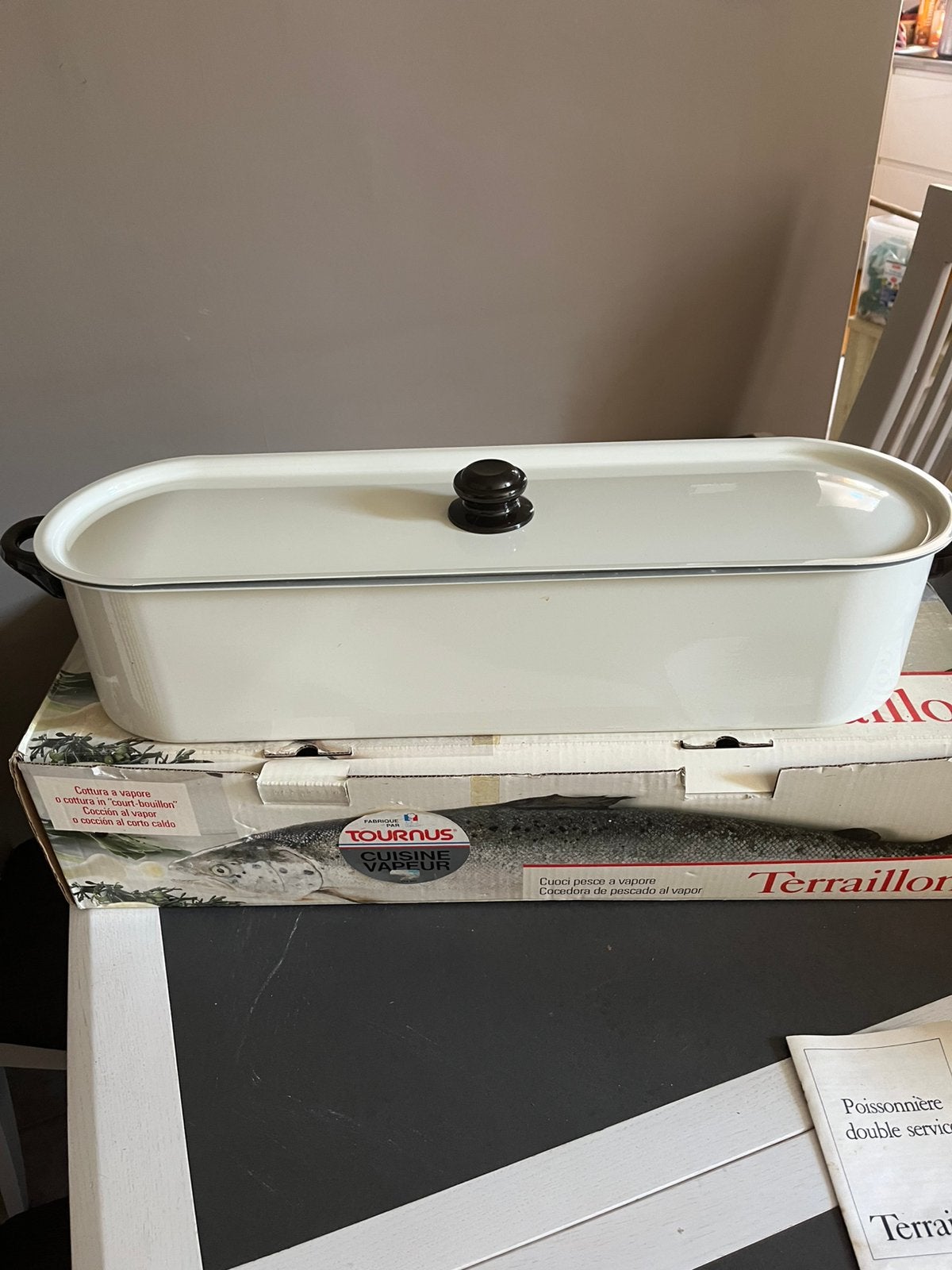 Poissonnière vapeur - Saumonière 60-65 cm, Enlèvement, Comme neuf