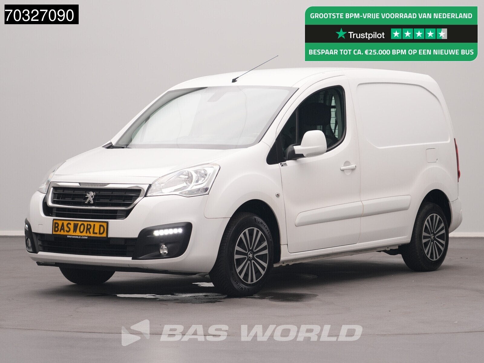 Peugeot Partner 100pk Automaat L1H1 Airco Cruise Camera Park, Automaat, Stof, Gebruikt, Euro 6