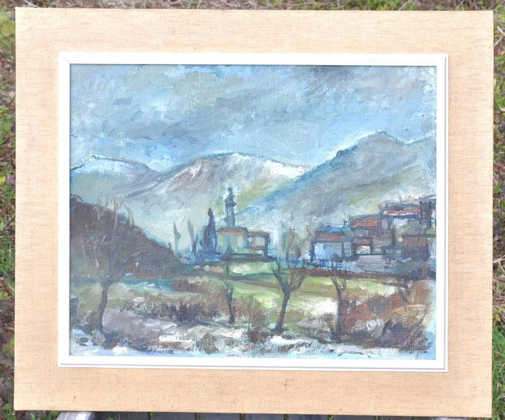 hsp paysage montagne signature a identifier, Antiquités & Art, Enlèvement ou Envoi