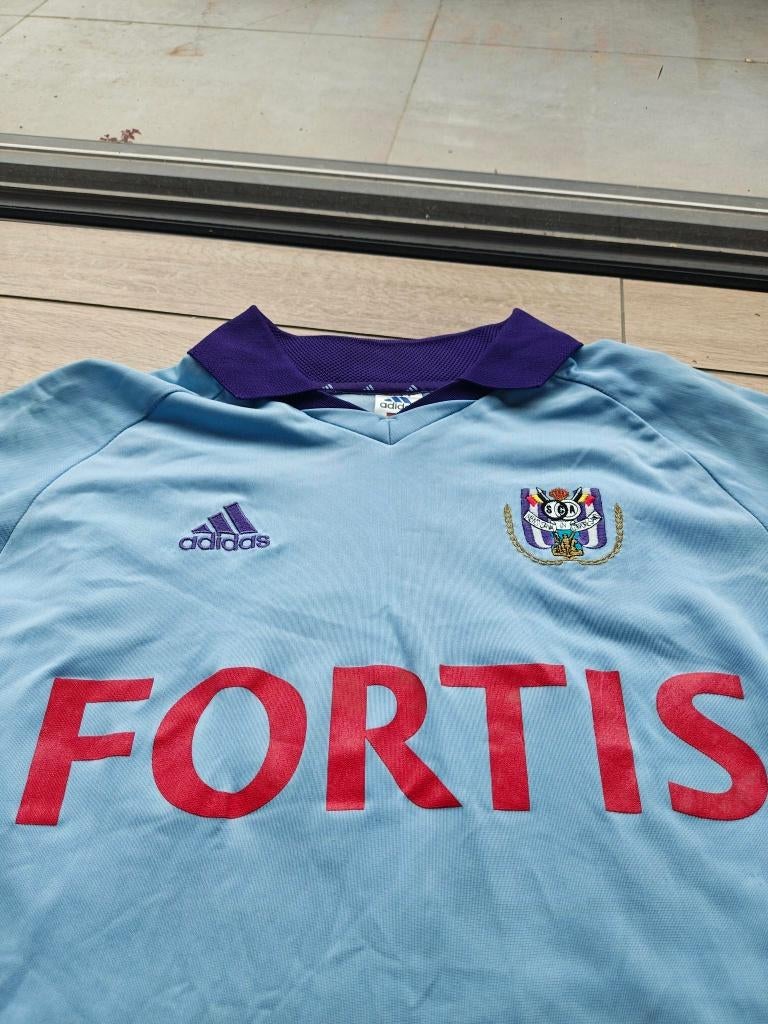 Anderlechtshirt - Matchworn/issue - Uitshirt - 2001/2002, Kleding | Heren, Sportkleding, Blauw, Ophalen of Verzenden, Adidas, Voetbal