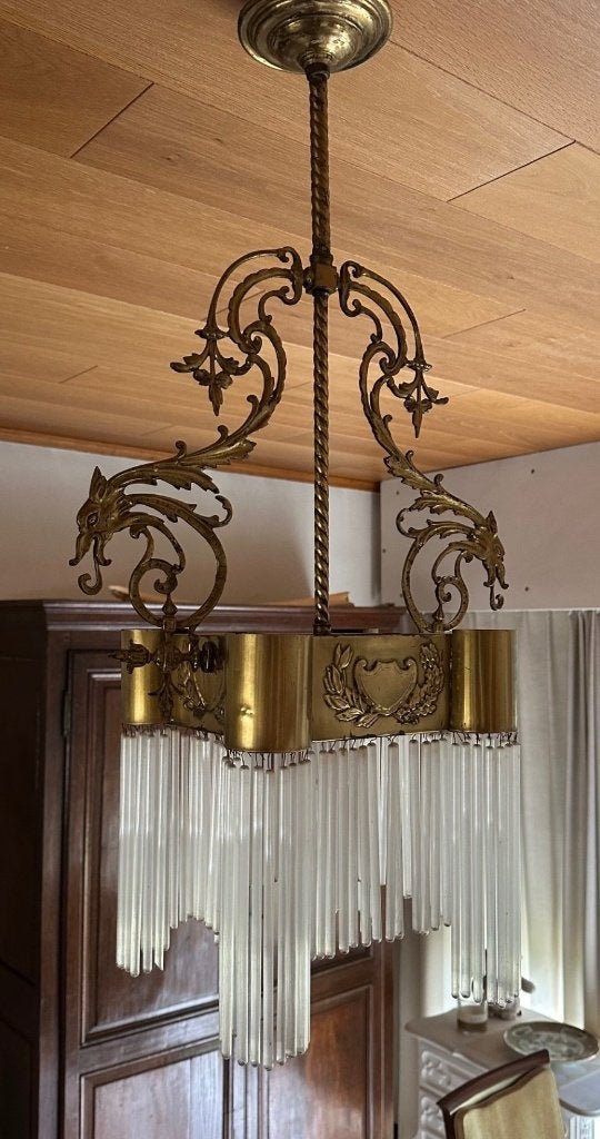 lampe suspendue Art Déco Lustre, Enlèvement