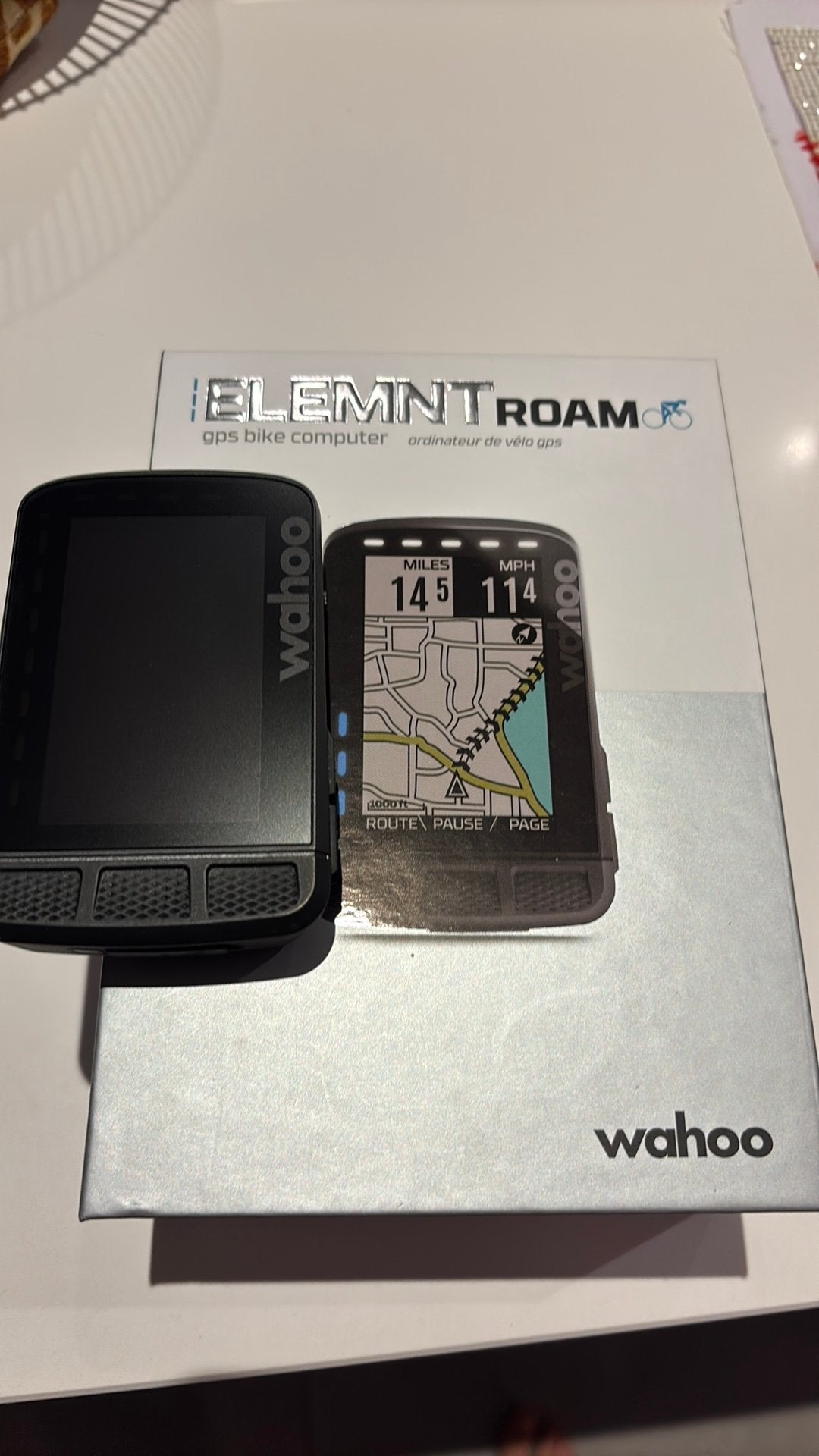 Wahoo Elemnt Roam, Fietsen en Brommers, Fietsaccessoires | Fietscomputers, Ophalen, Zo goed als nieuw