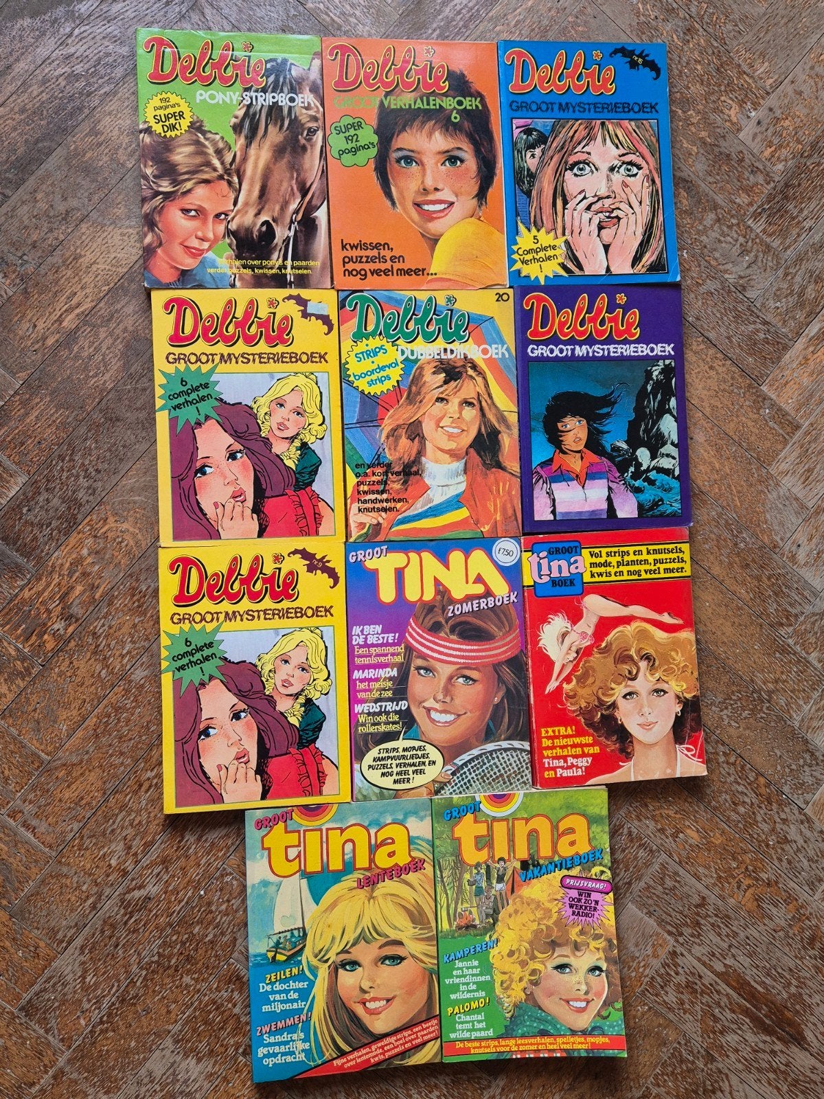 Lot de 11 bandes dessinées anciennes : Debbie & Tina, Livres, Plusieurs BD, Enlèvement ou Envoi, Utilisé