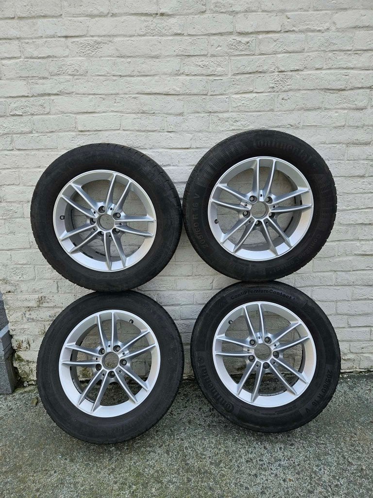 4 jantes Mercedes Classe A pneus 205 60 R16 été, Autos : Pièces & Accessoires, Pneus & Jantes, Pneus et Jantes, 16 pouces, Pneus été