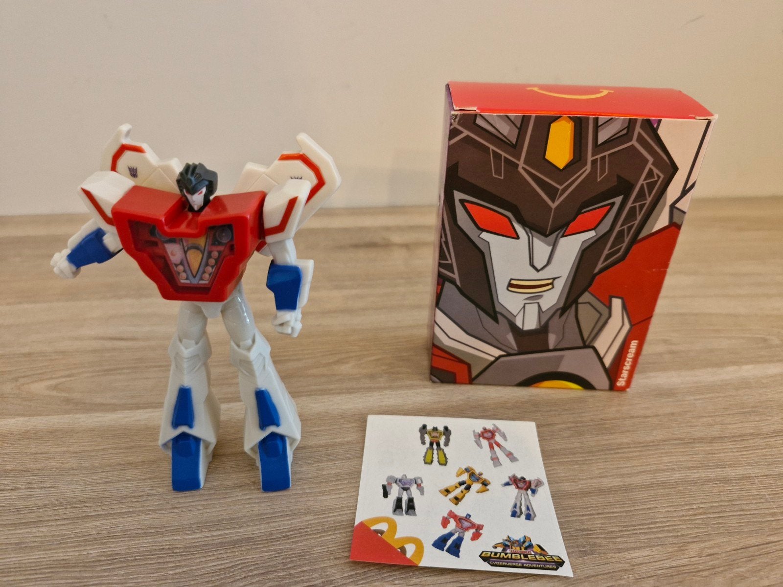Transformers , Bumblebee , figuur in doos , MC Donalds, G1, Ophalen of Verzenden, Zo goed als nieuw, Decepticons
