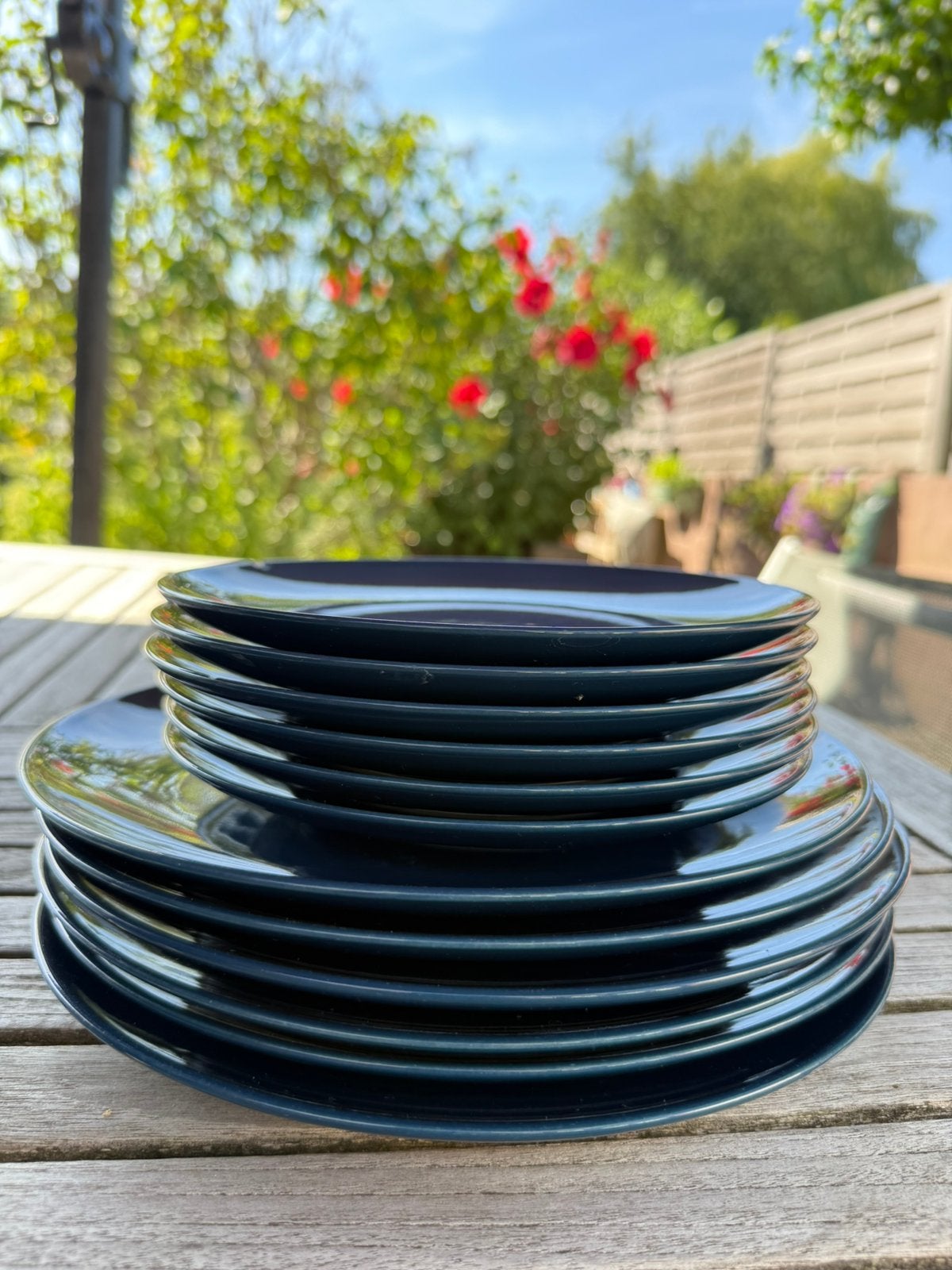 Blauw IKEA servies – 6 personen, Huis en Inrichting, Ophalen, Zo goed als nieuw, IKEA, Bord(en)