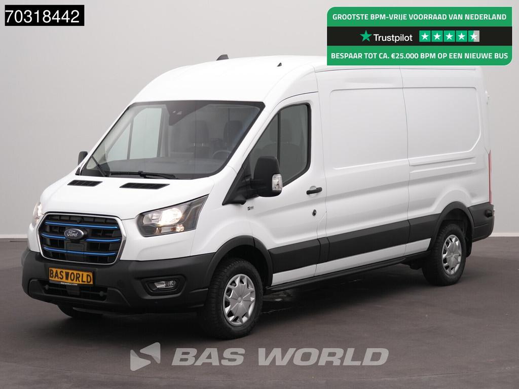 Ford e-Transit 184pk Elektrisch 68kWh 317km WLTP L3H2 Navi A, Automaat, Stof, Gebruikt, Parkeersensor