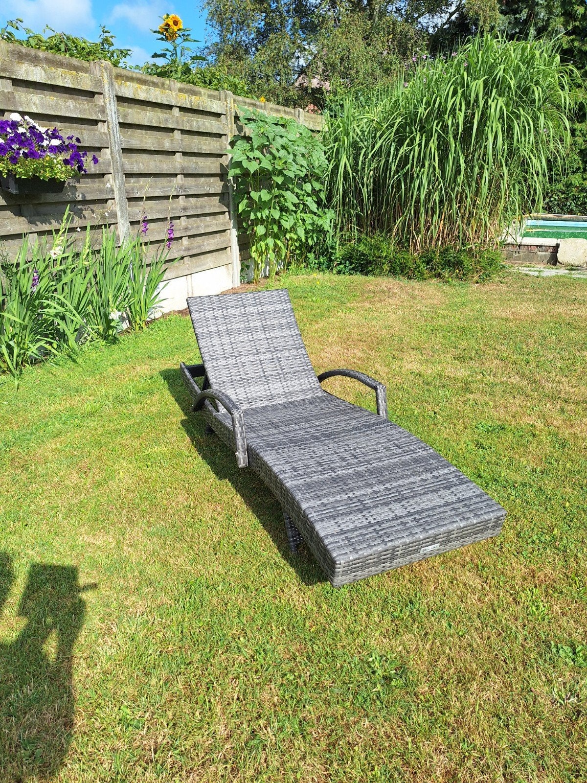 2 ligbedden, Tuin en Terras, Ophalen, Zo goed als nieuw, Verstelbaar