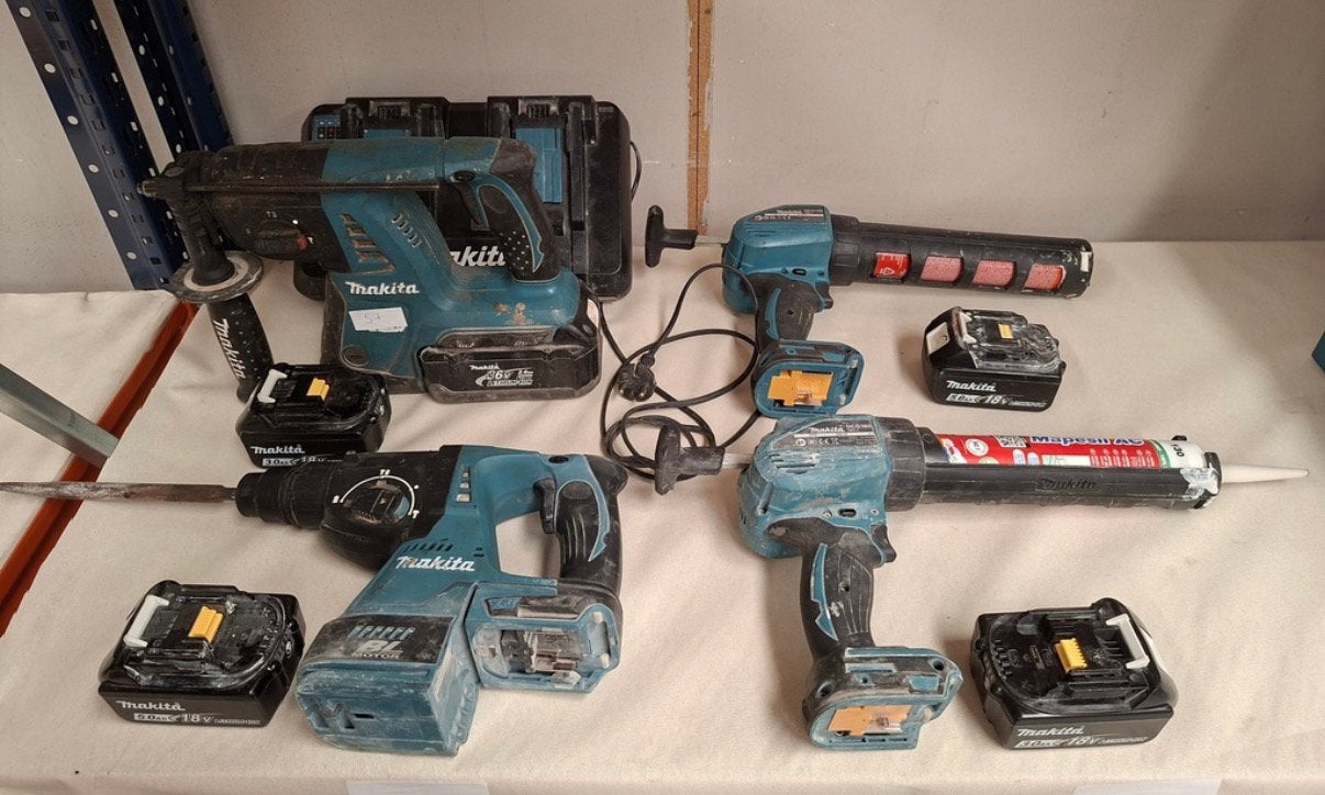 Makita ( 3 machines 18V + petfo 36V), Bricolage & Construction, Outillage | Foreuses, Enlèvement ou Envoi, Utilisé
