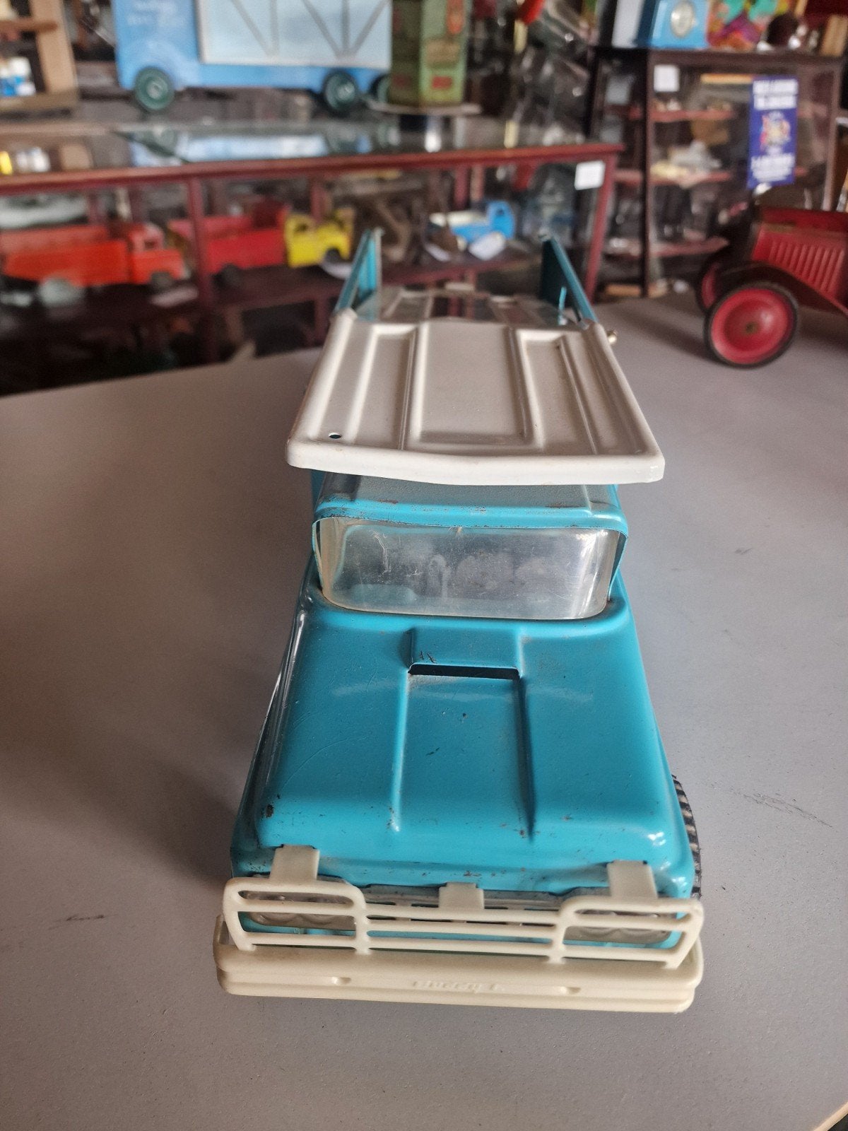 blue buddy l daytona race car hauler 1964, Antiek en Kunst, Ophalen
