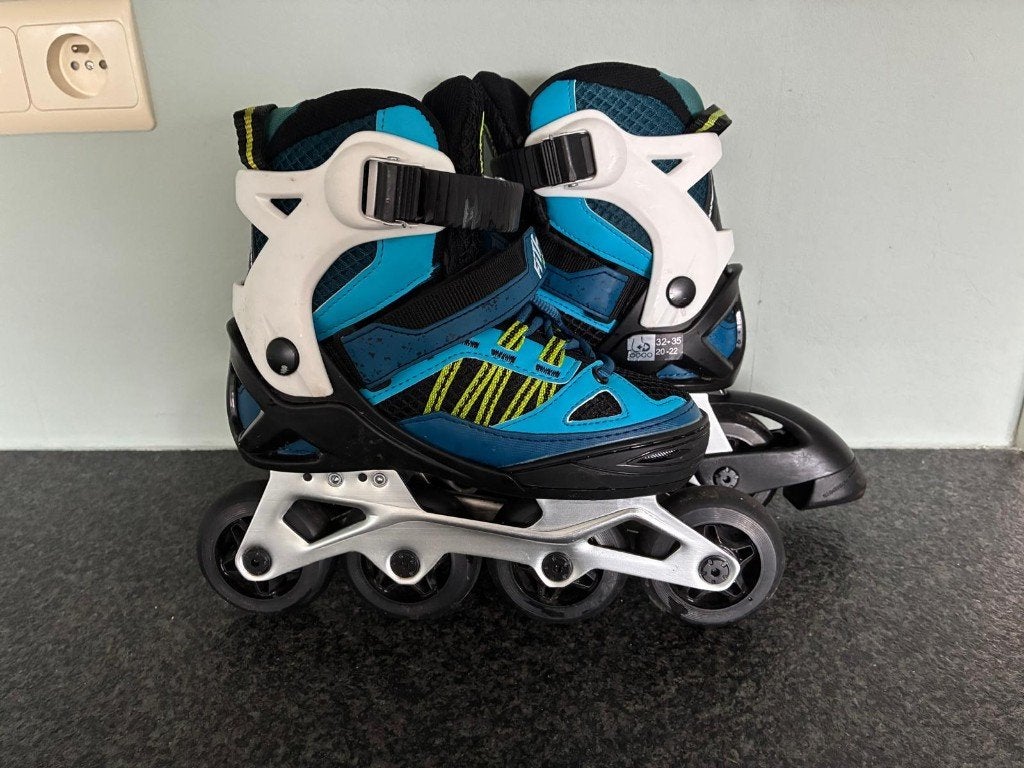 Inline skates kinderen maat 32-35, Sports & Fitness, Patins à roulettes alignées, Autres marques, Rollers 4 roues en ligne, Réglable